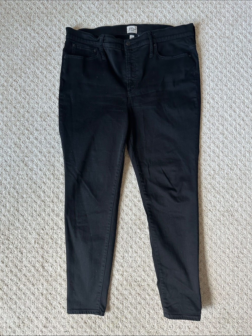 J. Crew Black Women’s Denim 9” High-Rise Toothpick Jeans Size 33 5 Pocket